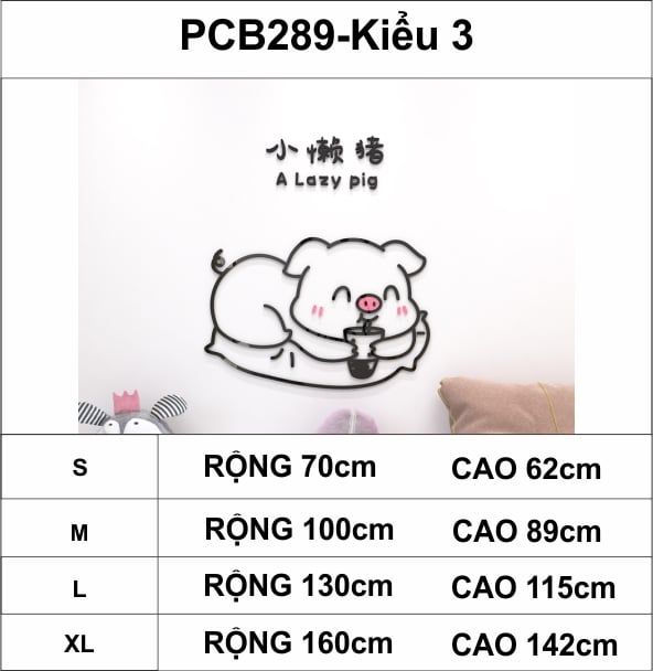 Tranh mica EPeBen dán tường nổi 3d hình Bé Heo Welcome trang trí cửa ra vào, cửa hàng, quán ăn, địa điểm kinh doanh -