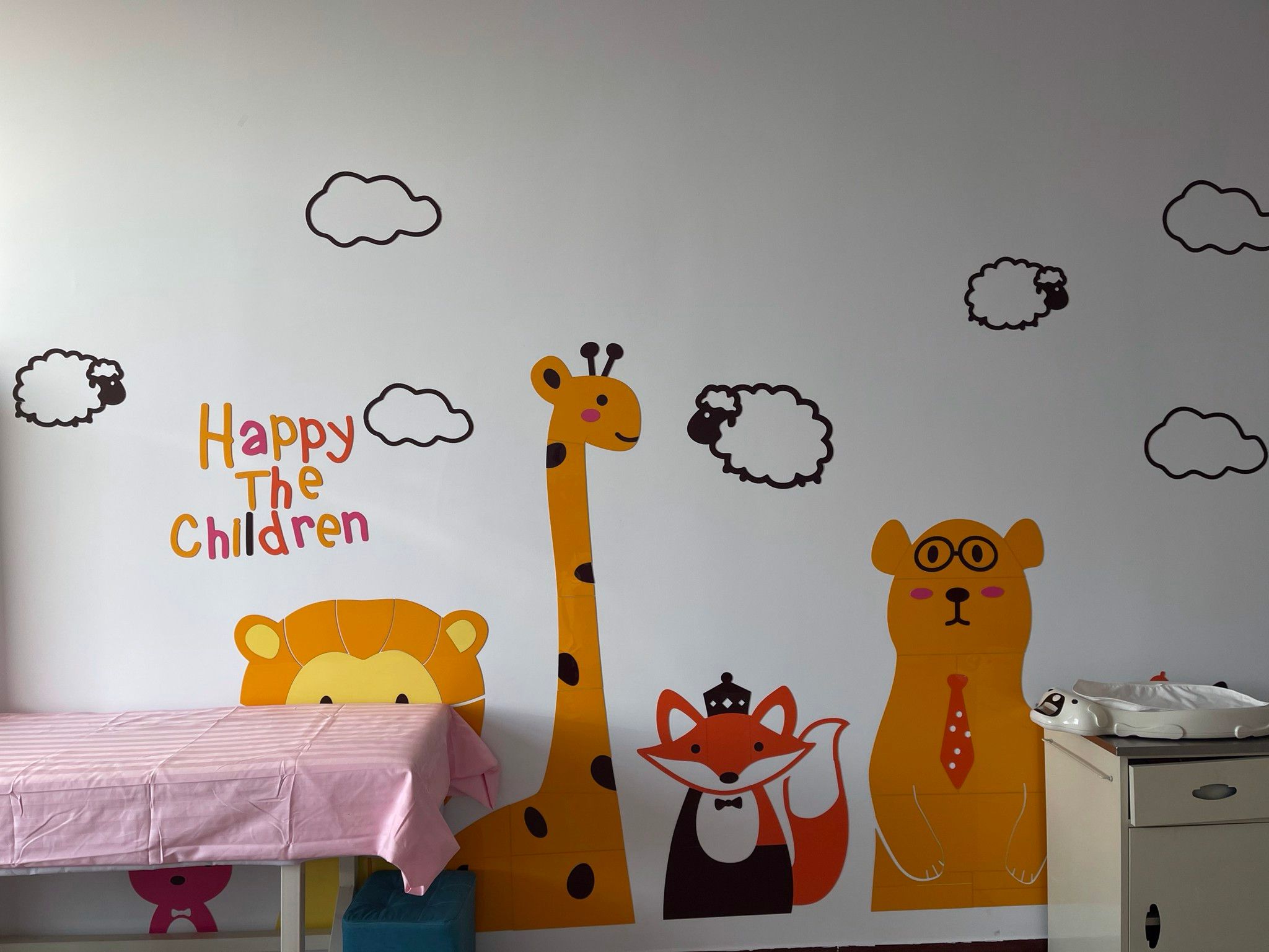 Tranh mica EPeBen dán tường nổi 3d hình những con vật đáng yêu trang trí phòng cho bé, mầm non, mẫu giáo, khu vui chơi
