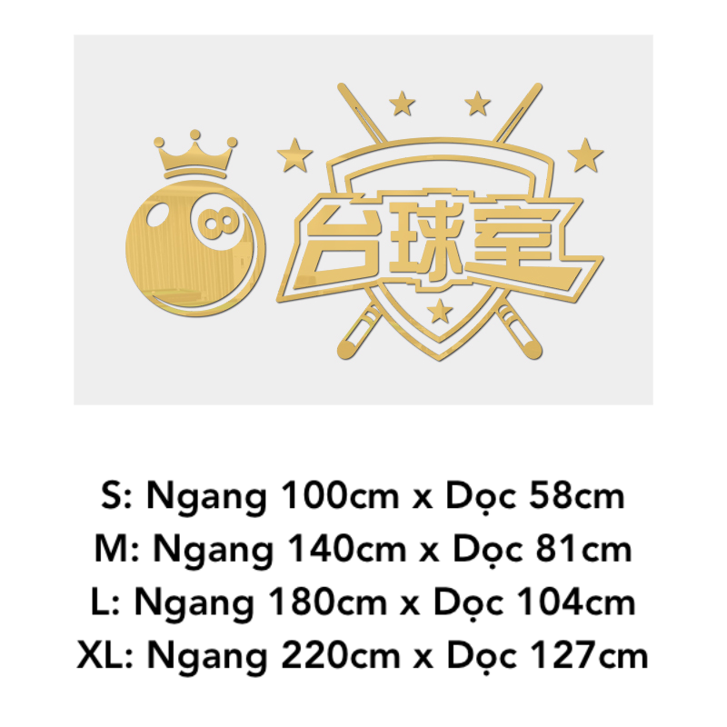 Tranh mica EPeBen dán tường nổi 3d hình trái bida, gậy bida décor Quán Bida trang trí CLB bida, Logo quán, bi-a, billard
