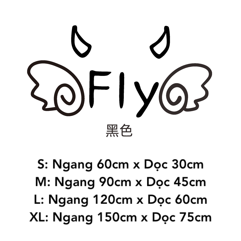 Tranh mica EPeBen dán tường nổi 3d hình Đôi Cánh Fly decor trang trí Quán Trà Sữa, Trà Chanh
