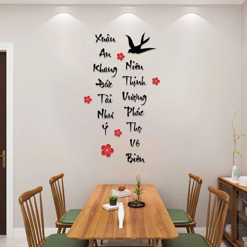 Tranh mica EPeBen dán tường nổi 3d hình Xuân An Khang decor Trang Trí Tết 2025