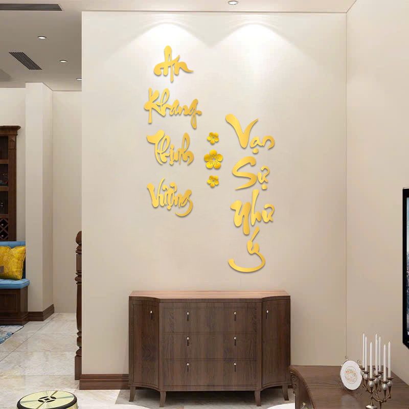Tranh mica EPeBen dán tường nổi 3d hình An Khang Thịnh Vượng,Vạn Sự Như Ý decor Trang Trí Tết 2025