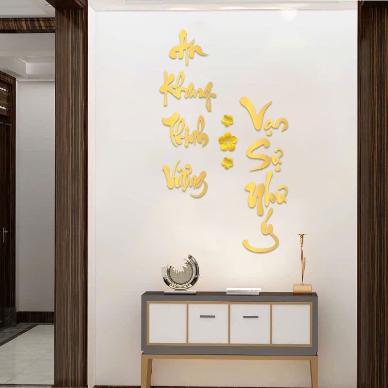 Tranh mica EPeBen dán tường nổi 3d hình An Khang Thịnh Vượng,Vạn Sự Như Ý decor Trang Trí Tết 2025
