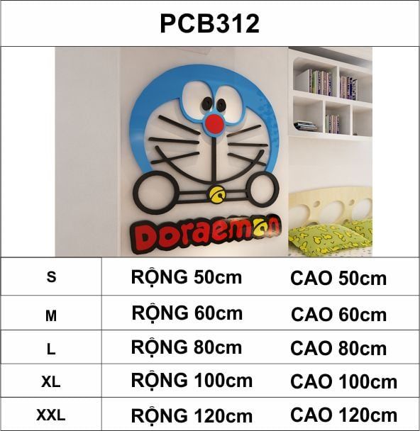 Tranh mica EPeBen dán tường nổi 3d hình Doremon Doraemon smile, trang trí phòng cho bé, mầm non, mẫu giáo, khu vui chơi