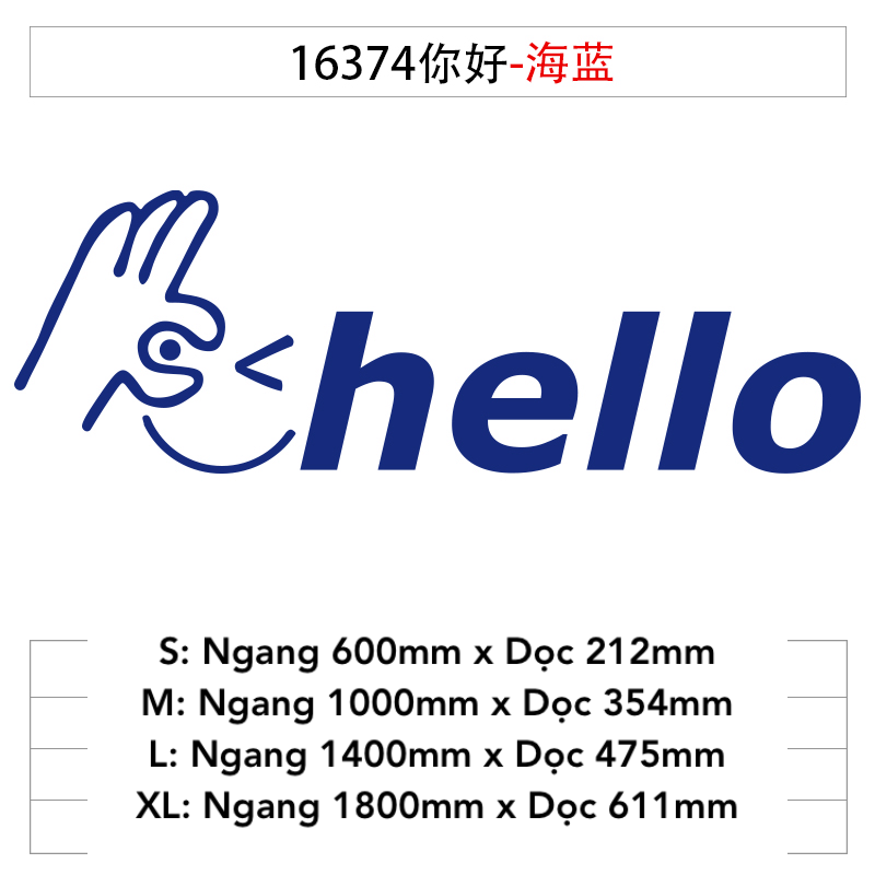 Tranh mica EPeBen dán tường nổi 3d hình Hello Ok decor trang trí Dán Quầy Thu Ngân, Cửa Hàng