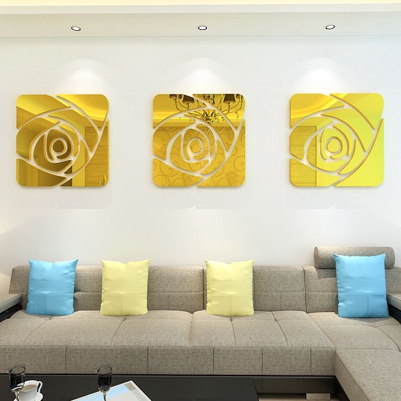 Tranh mica EPeBen dán tường nổi 3d hình Hoa hồng nghệ thuật decor trang trí phòng khách, phòng ngủ, nhà hàng