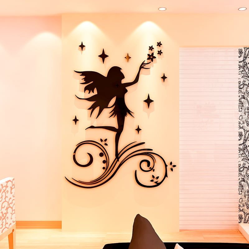 Tranh mica EPeBen dán tường nổi 3d hình thiên sử xinh đẹp decor trang trí salon tóc, spa