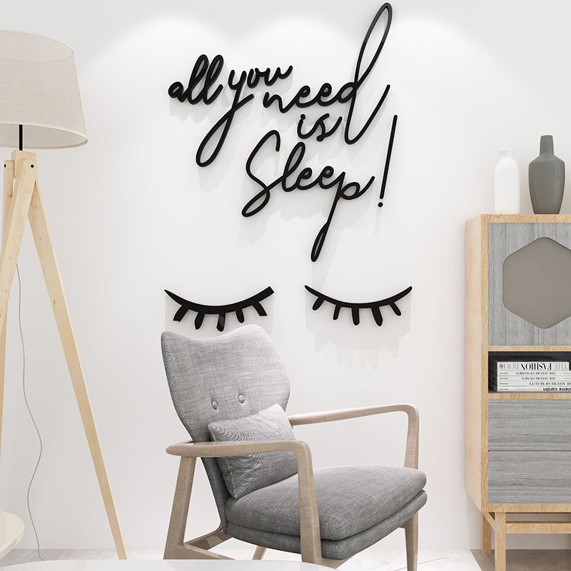Tranh mica EPeBen dán tường nổi 3d hình đôi mắt lông mi sleep ngủ decor trang trí phòng ngủ, phòng trọ, phòng cưới