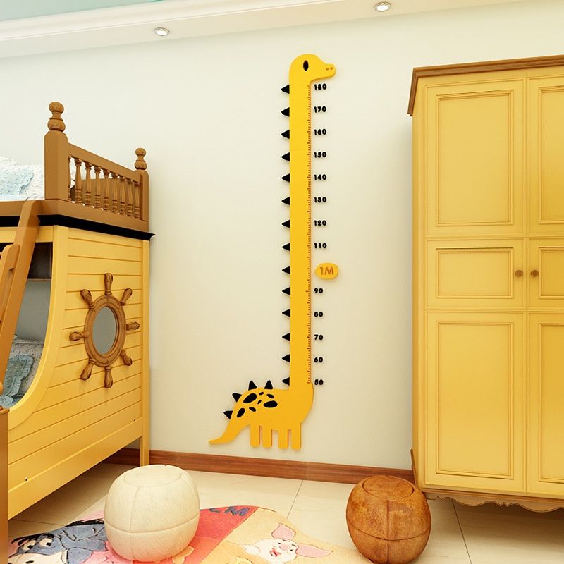 Tranh mica EPeBen dán tường nổi 3d hình Khủng Long Cổ Dài Thước đo chiều cao cho bé decor trang trí lớp học, mầm non