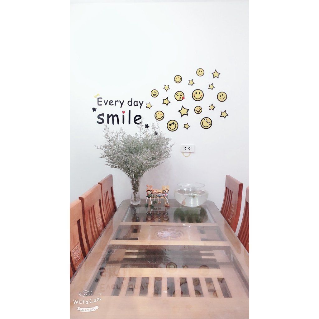 Tranh mica EPeBen dán tường nổi 3d hình smile icon sticker cười vui decor trang trí phòng khách, phòng ngủ,