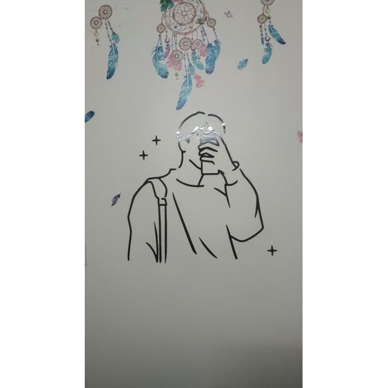 Tranh mica EPeBen dán tường nổi 3d hình chàng trai decor trang trí phòng khách, phòng ngủ, phòng cưới