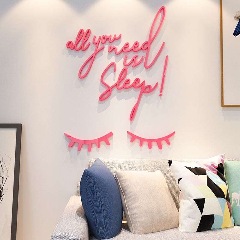 Tranh mica EPeBen dán tường nổi 3d hình đôi mắt lông mi sleep ngủ decor trang trí phòng ngủ, phòng trọ, phòng cưới