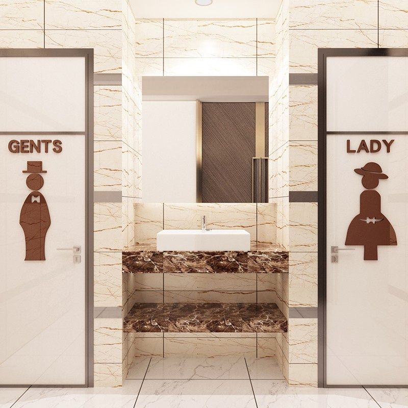 Tranh mica EPeBen dán tường nổi 3d hình dán cửa nhà vệ sinh wc toilet decor trang trí cửa hàng, shop thời trang