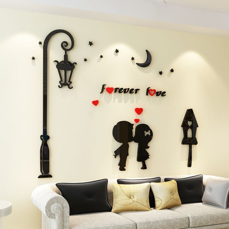 Tranh mica EPeBen dán tường nổi 3d hình đôi tình nhân, tranh decor trang trí phòng khách, phòng ngủ