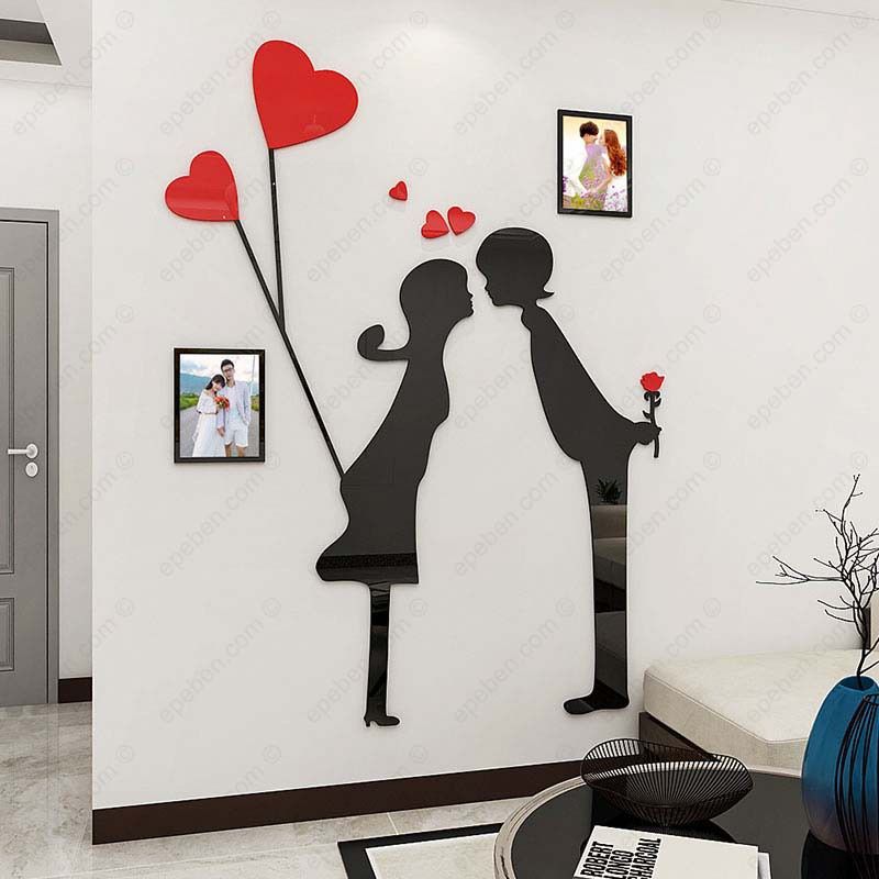 Tranh mica EPeBen dán tường nổi 3d hình ảnh kỷ niệm hẹn hò decor trang trí phòng khách, phòng làm việc