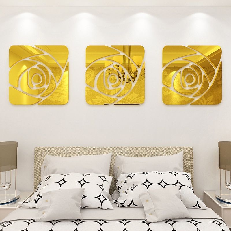 Tranh mica EPeBen dán tường nổi 3d hình Hoa hồng nghệ thuật decor trang trí phòng khách, phòng ngủ, nhà hàng
