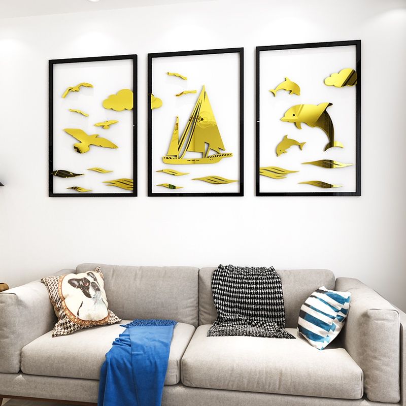Tranh mica EPeBen dán tường nổi 3d hình Khung cảnh biển diệu kì decor trang trí phòng khách, cửa hàng