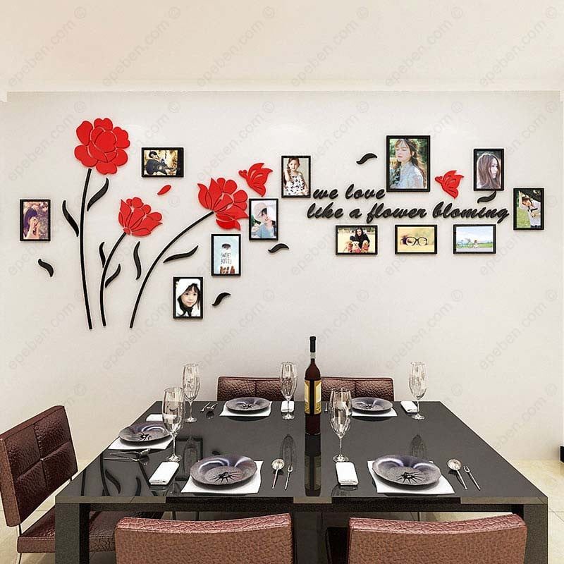 Tranh mica EPeBen dán tường nổi 3d hình khung ảnh chủ đề gia đình family decor trang trí phòng khách, nhà cửa