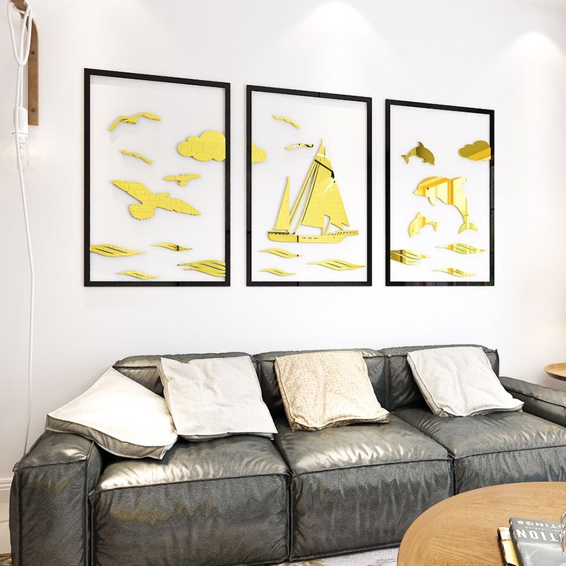 Tranh mica EPeBen dán tường nổi 3d hình Khung cảnh biển diệu kì decor trang trí phòng khách, cửa hàng