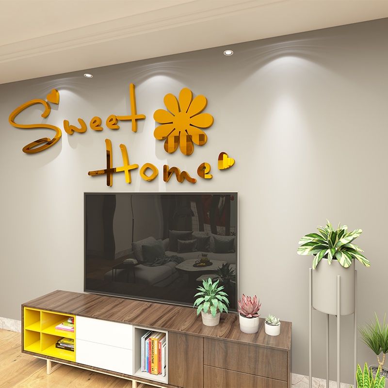 Tranh mica EPeBen dán tường nổi 3d hình Sweet Home decor trang trí nhà cửa, phòng khách, phòng ngủ