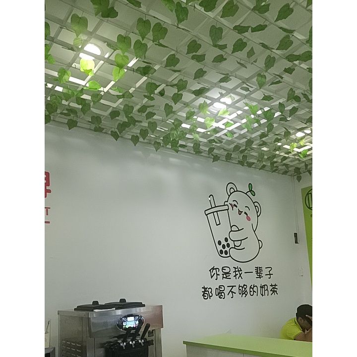 Tranh mica EPeBen dán tường nổi 3d hình mê trà sữa decor trang trí quán cafe, trà sữa, shop phụ kiện