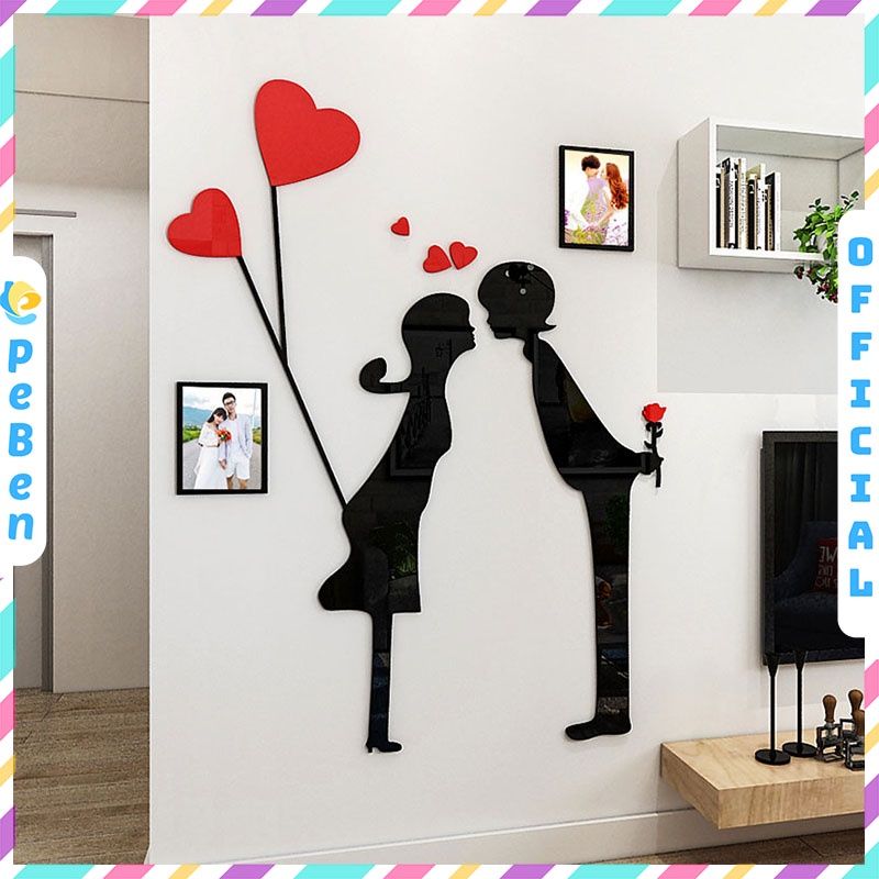 Tranh mica EPeBen dán tường nổi 3d hình ảnh kỷ niệm hẹn hò decor trang trí phòng khách, phòng làm việc