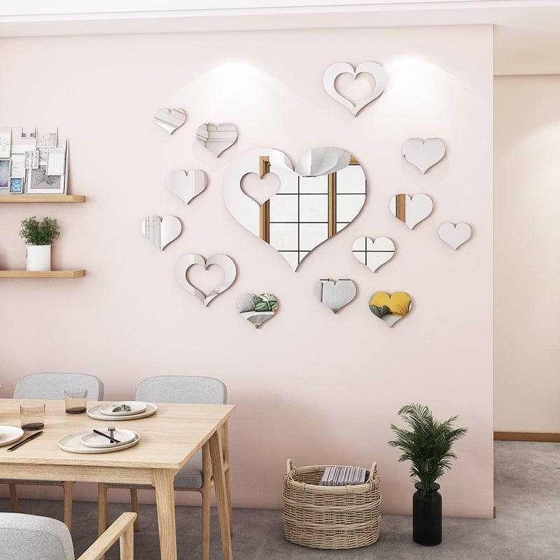 Tranh mica EPeBen dán tường nổi 3d hình Trái tim xinh đẹp decor trang trí phòng khách, phòng ngủ, cửa hàng