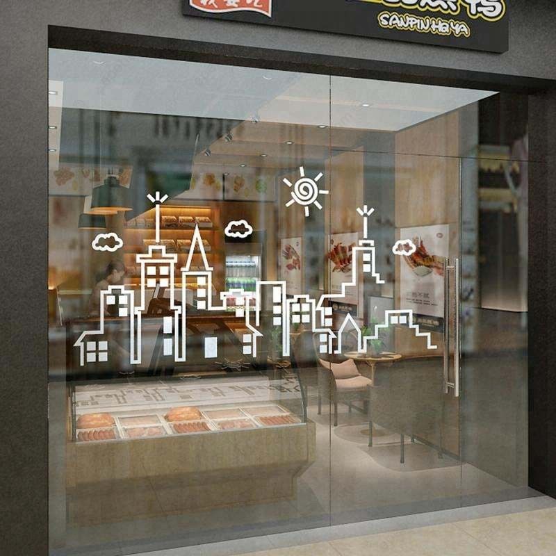 Tranh mica EPeBen dán tường nổi 3d hình khung cảnh thành phố decor trang trí phòng khách, phòng ngủ