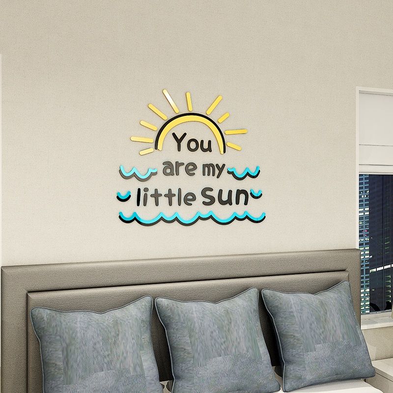 Tranh mica EPeBen dán tường nổi 3d hình câu nói dễ thương decor trang trí phòng ngủ, phòng trọ, phòng cưới