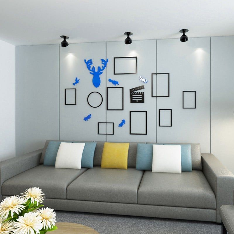 Tranh mica EPeBen dán tường nổi 3d hình khung ảnh phong cách châu âu decor trang trí phòng khách, nhà cửa