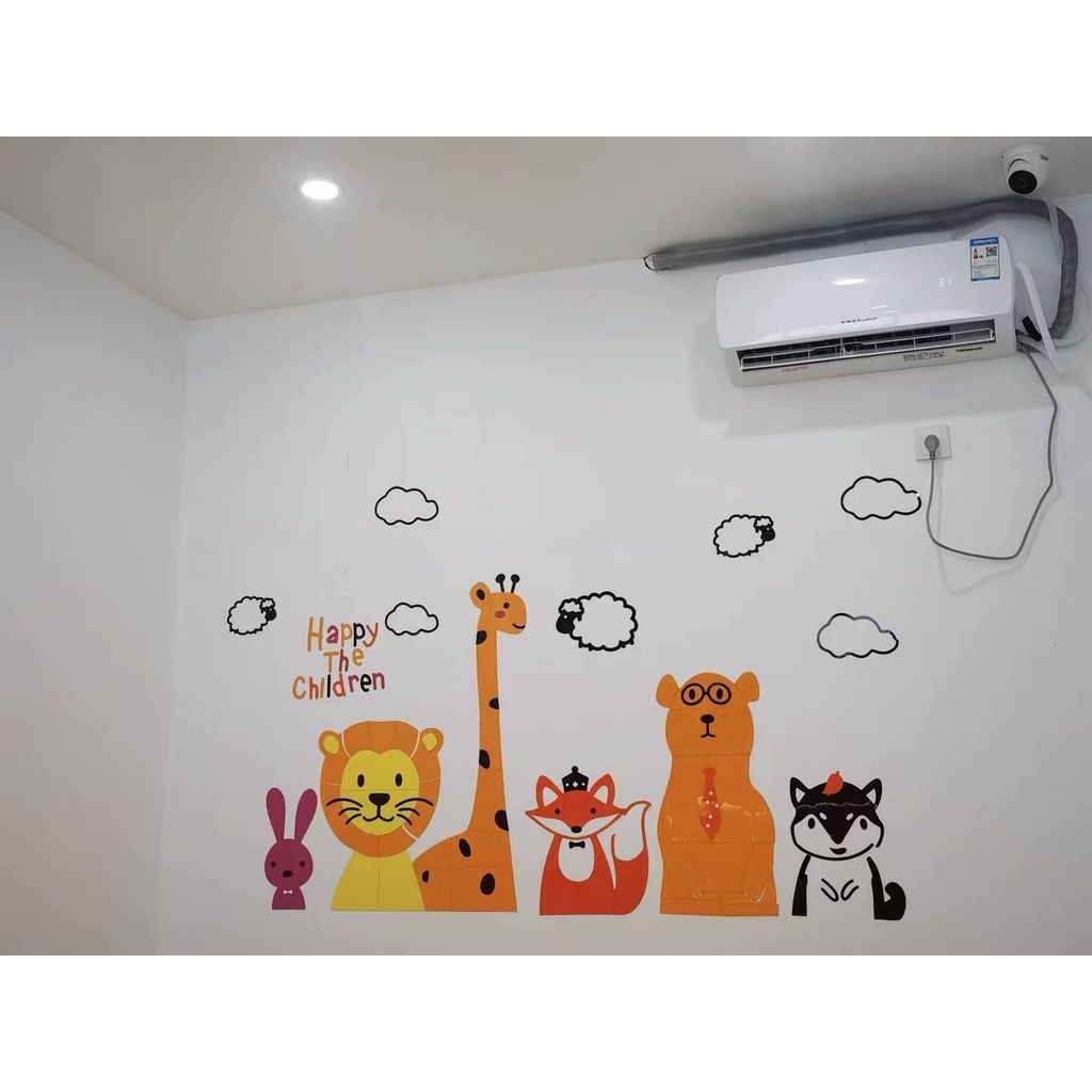Tranh mica dán tường 3d happy children, trang trí mầm non, trang trí khu vui chơi trẻ em