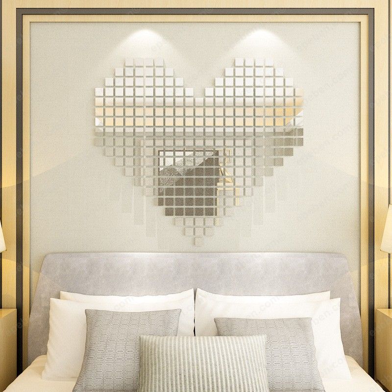 Tranh dán tường mica 3d decor khổ lớn gương khảm phong cách trang trí phòng khách, phòng ngủ