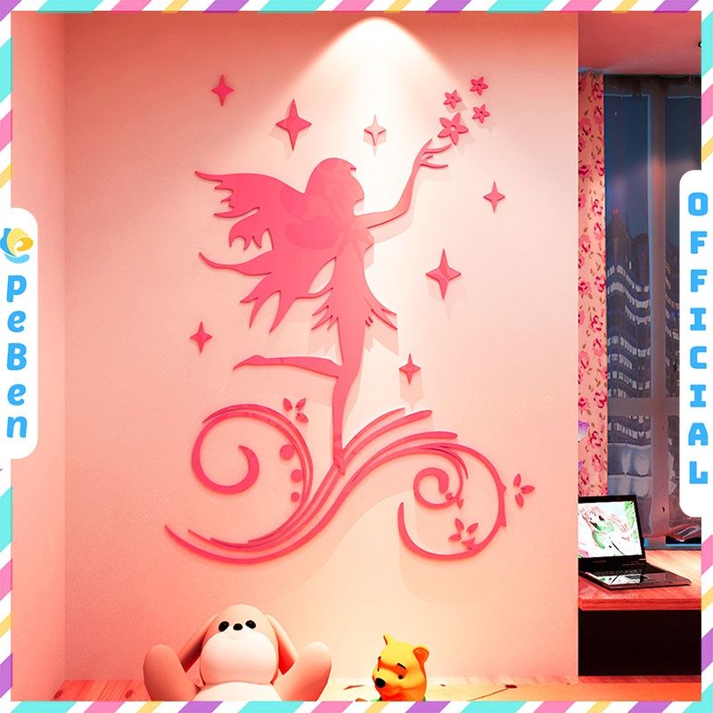 Tranh mica EPeBen dán tường nổi 3d hình thiên sử xinh đẹp decor trang trí salon tóc, spa