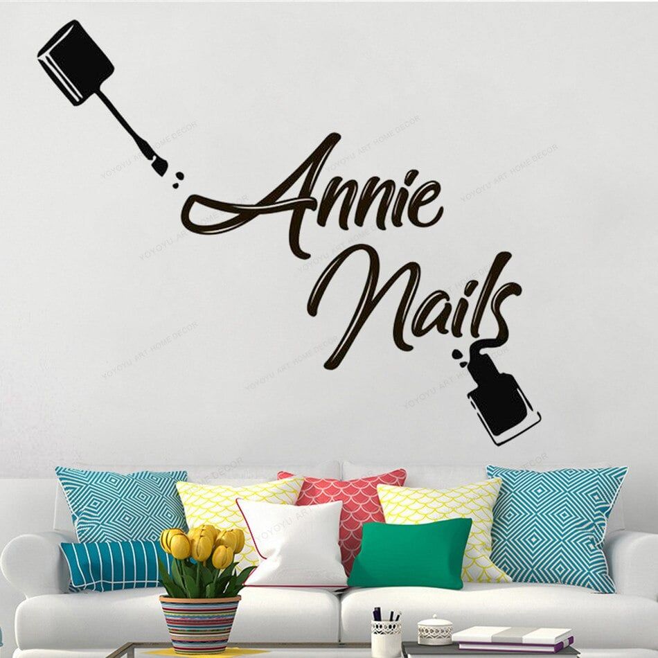 Tranh mica EPeBen dán tường nổi 3d hình sơn móng tay Nail Beautiful decor trang trí Tiệm Nail, Spa làm đẹp