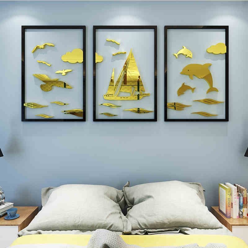 Tranh mica EPeBen dán tường nổi 3d hình Khung cảnh biển diệu kì decor trang trí phòng khách, cửa hàng