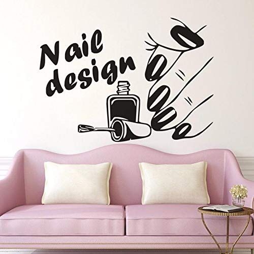 Tranh mica EPeBen dán tường nổi 3d hình sơn móng tay Nail Beautiful decor trang trí Tiệm Nail, Spa làm đẹp