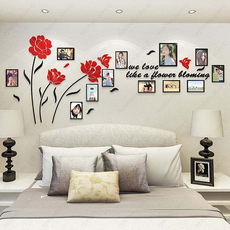 Tranh mica EPeBen dán tường nổi 3d hình khung ảnh chủ đề gia đình family decor trang trí phòng khách, nhà cửa