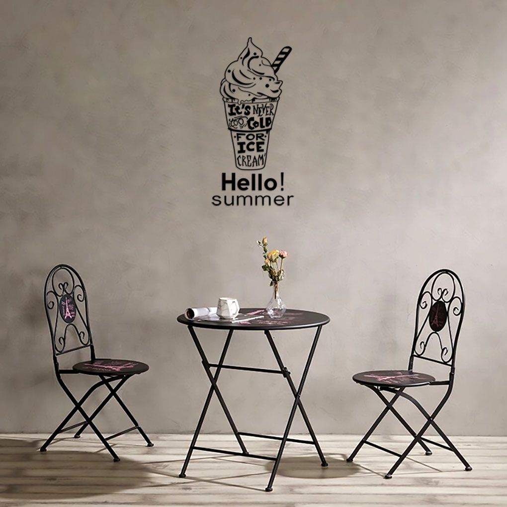 Tranh mica EPeBen dán tường nổi 3d hình Ice cream summer kem decor trang trí phòng cho bé, Trường mầm non
