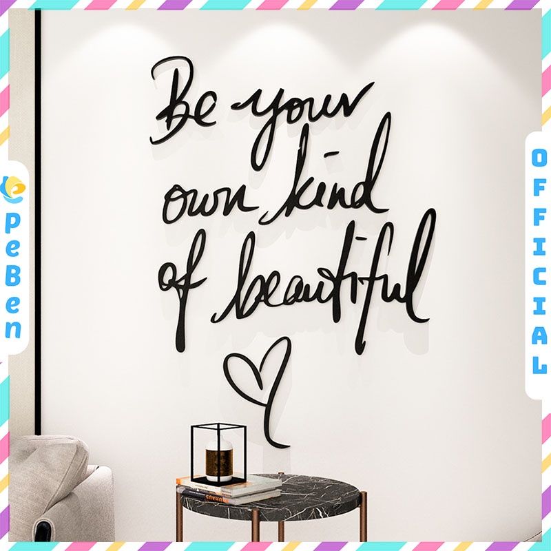 Tranh mica EPeBen dán tường nổi 3d hình Be your own kind of beautiful decor trang trí spa, phòng ngủ, nail