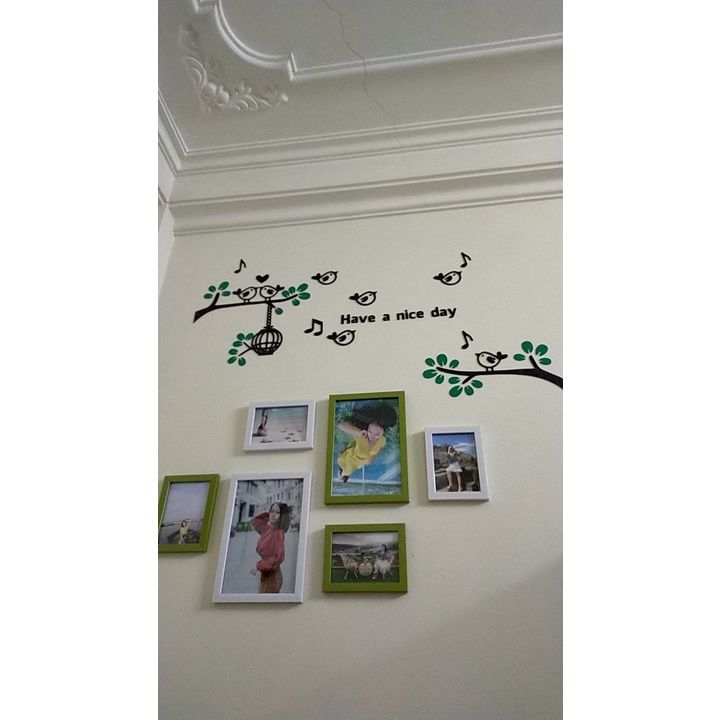Tranh mica EPeBen dán tường nổi 3d hình ngày mới tốt lành decor trang trí phòng khách, phòng ngủ