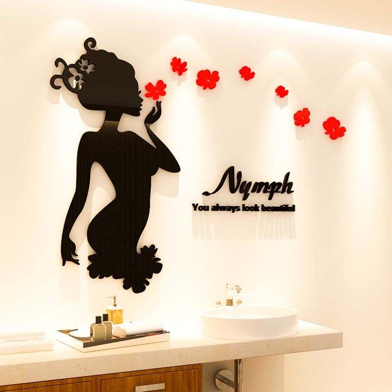 Tranh mica EPeBen dán tường nổi 3d hình cô nàng nymph beautiful quyến rũ decor trang trí cửa hàng,thẩm mỹ,spa