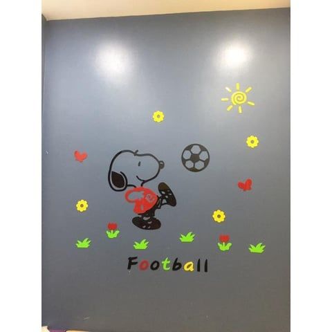 Tranh mica EPeBen dán tường nổi 3d hình sở thích của snoopy decor trang trí mầm non, phòng cho bé
