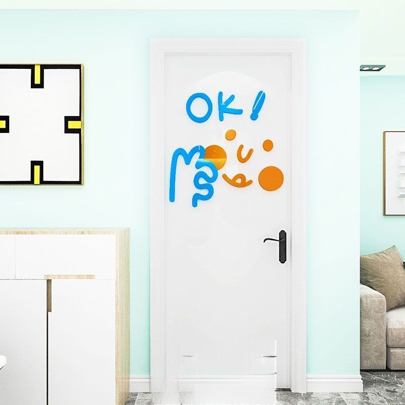 Tranh Mica 3d Dán Tường Các Biểu Tượng Cảm Xúc Trang Trí Quán Trà Sữa, Cafe, Trà Chanh