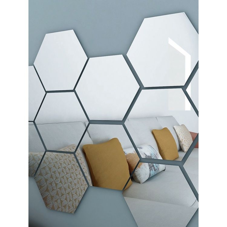 Tranh mica EPeBen dán tường nổi 3d hình Tráng gương sang trọng decor trang trí phòng khách, cửa hàng