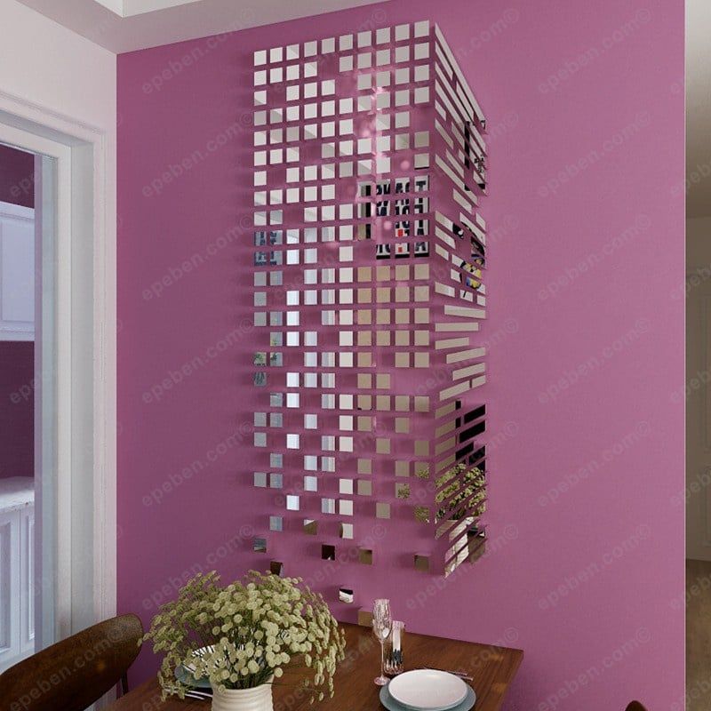 Tranh mica EPeBen dán tường nổi 3d hình gương trừu tượng sáng tạo decor trang trí phòng khách, phòng ngủ