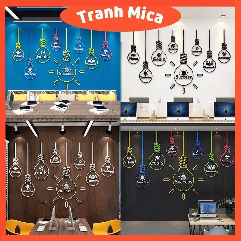 Tranh mica EPeBen dán tường nổi 3d hình success teamwork décor decor trang trí tường văn phòng công ty, phòng làm việc