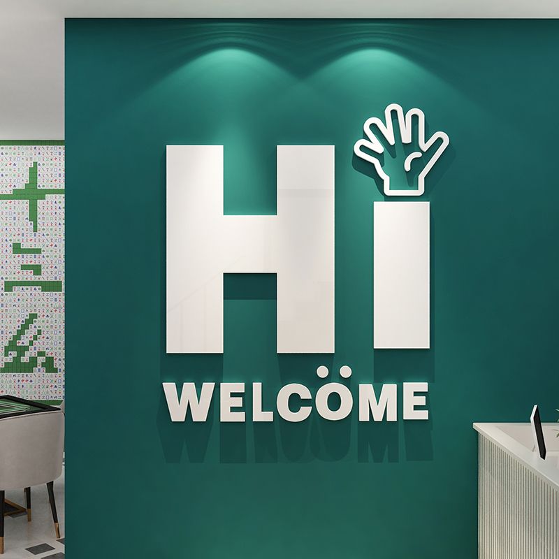 Tranh Mica 3d Dán Tường Chữ Hello Welcome Doremon Trang Trí Cửa Kính, Cửa Hàng, Quán Trà Sữa, Salon, Nail