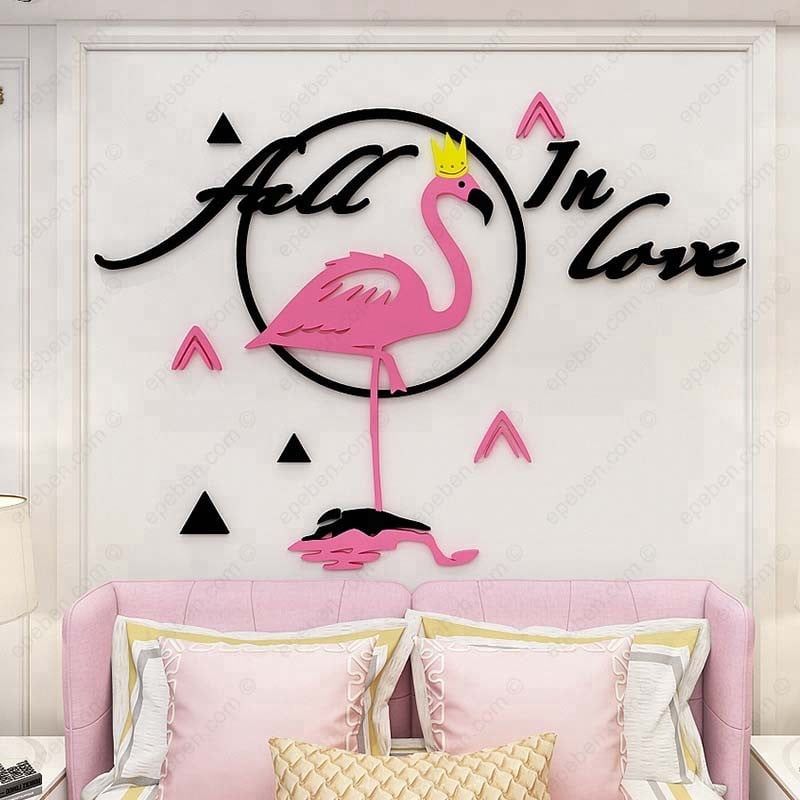 Tranh mica EPeBen dán tường nổi 3d hình tình yêu trọn vẹn decor trang trí phòng khách, phòng ngủ phòng cưới