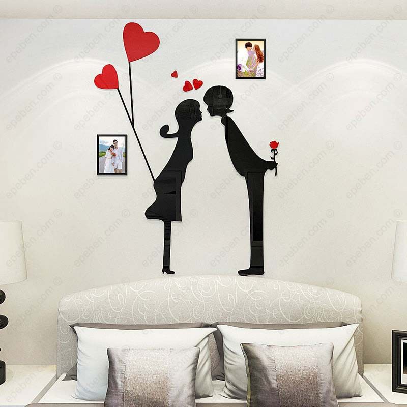 Tranh mica EPeBen dán tường nổi 3d hình ảnh kỷ niệm hẹn hò decor trang trí phòng khách, phòng làm việc