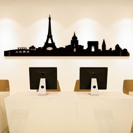 Tranh mica EPeBen dán tường nổi 3d hình thành phố tối giản hiện đại decor trang trí phòng khách, nhà cửa